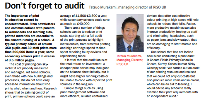 There are a number of things schools can do to reduce print costs