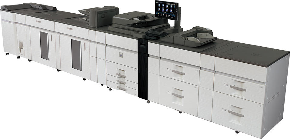 The MX-M1205 (120ppm) and MX-M1055 (105ppm) include a One-Touch Fiery Gateway Key